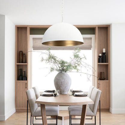 Mercana - Juniper 36" Round White Dome Pendant Light - 70103 view 7