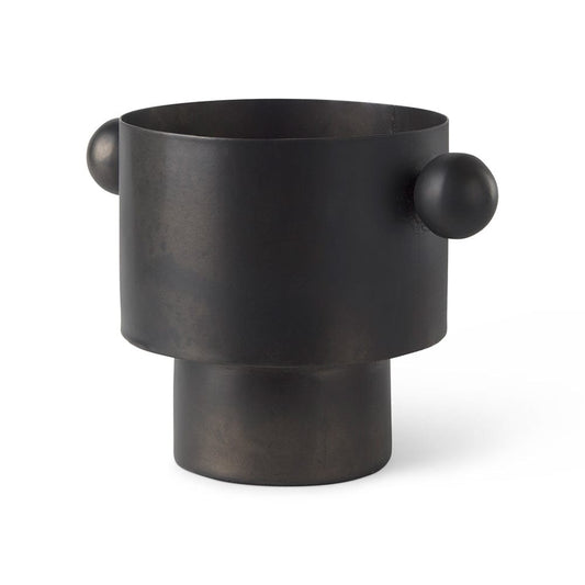 Mercana - Juno 6.5H Medium Black Iron Vase - 69870 view 1