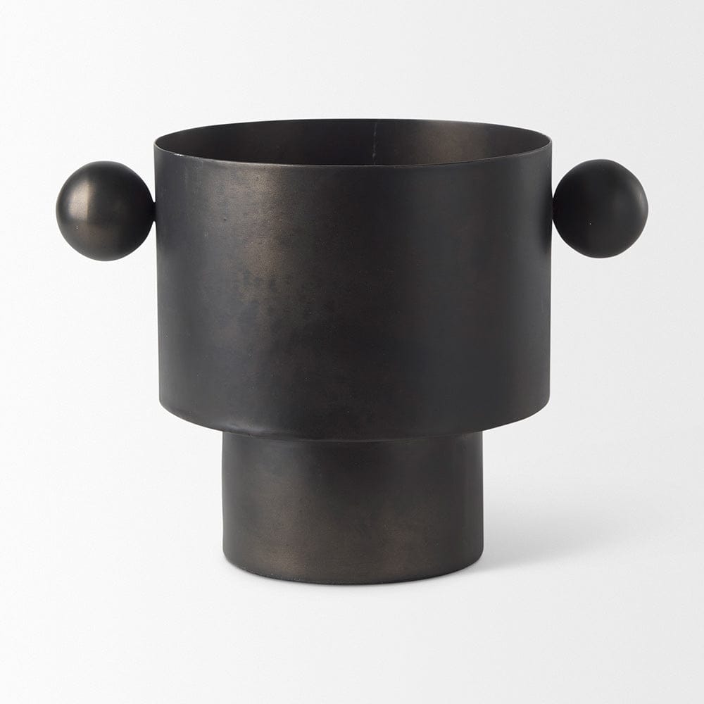 Mercana - Juno 6.5H Medium Black Iron Vase - 69870 view 2