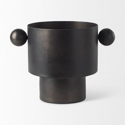 Mercana - Juno 6.5H Medium Black Iron Vase - 69870 view 2