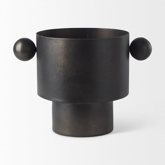 Mercana - Juno 6.5H Medium Black Iron Vase - 69870 view 2