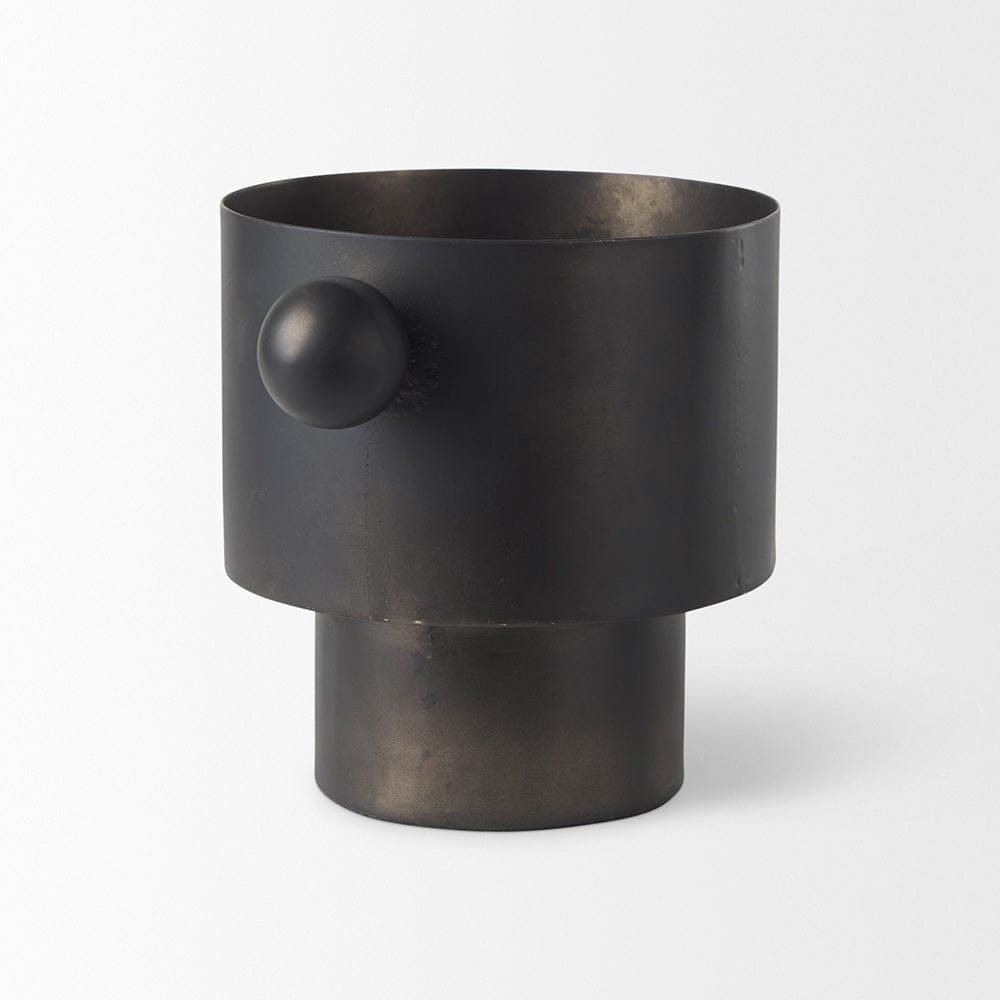 Mercana - Juno 6.5H Medium Black Iron Vase - 69870 view 4