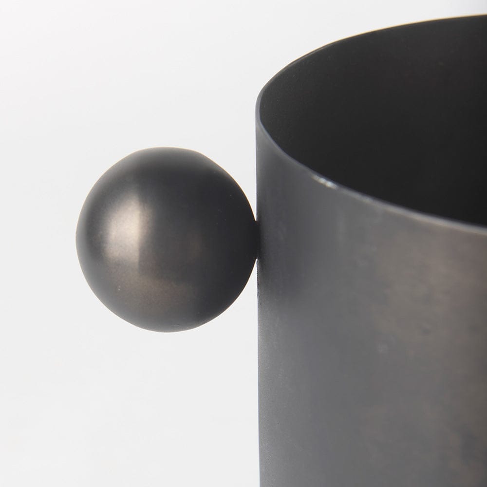 Mercana - Juno 6.5H Medium Black Iron Vase - 69870 view 7