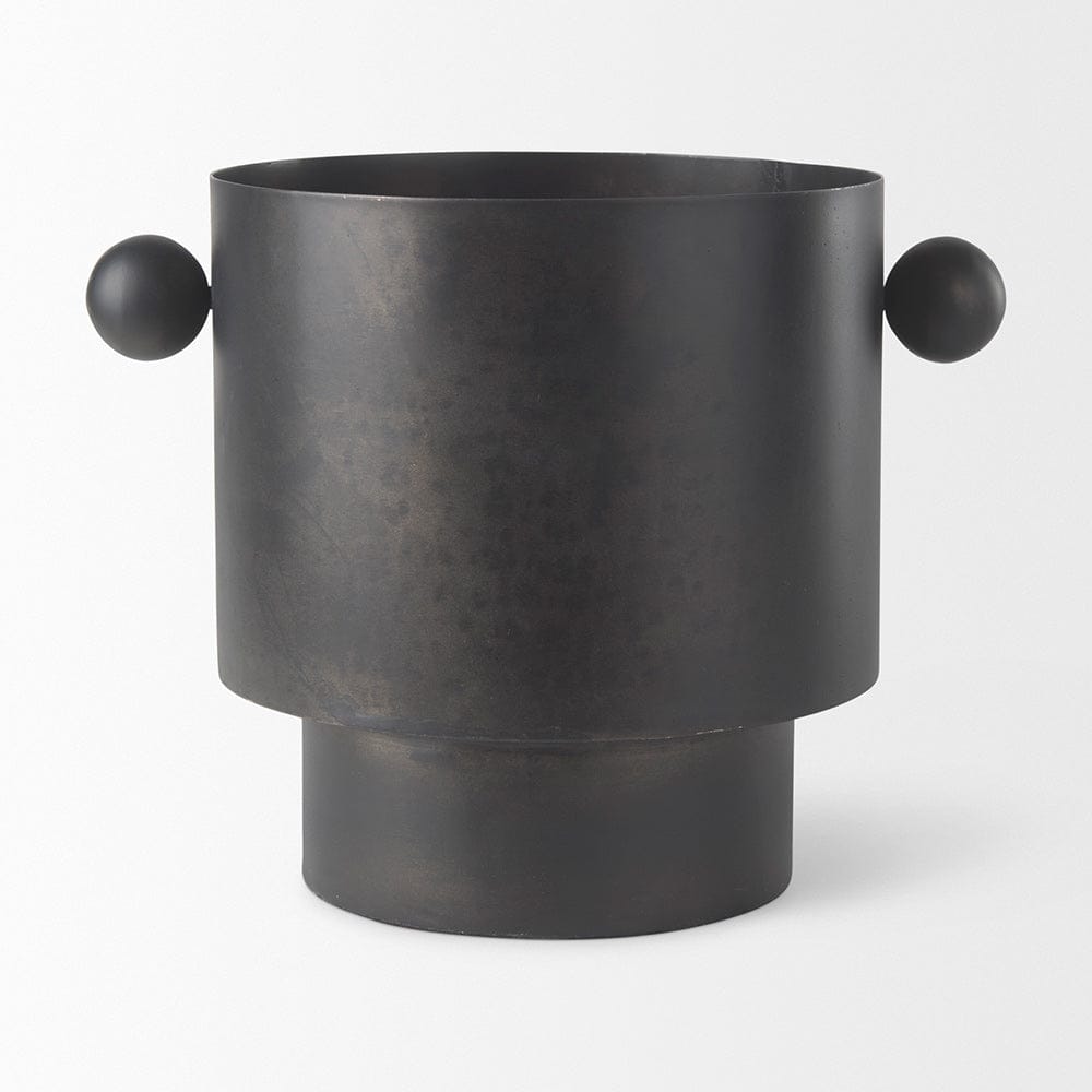 Mercana - Juno 8.5H Large Black Iron Vase - 69871 view 2
