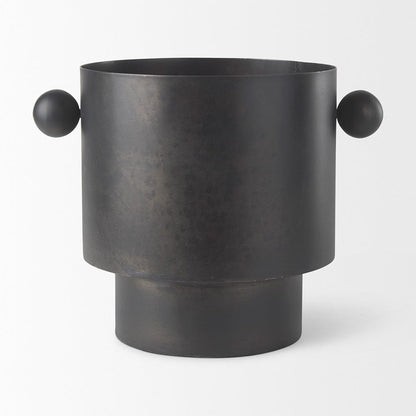 Mercana - Juno 8.5H Large Black Iron Vase - 69871 view 2