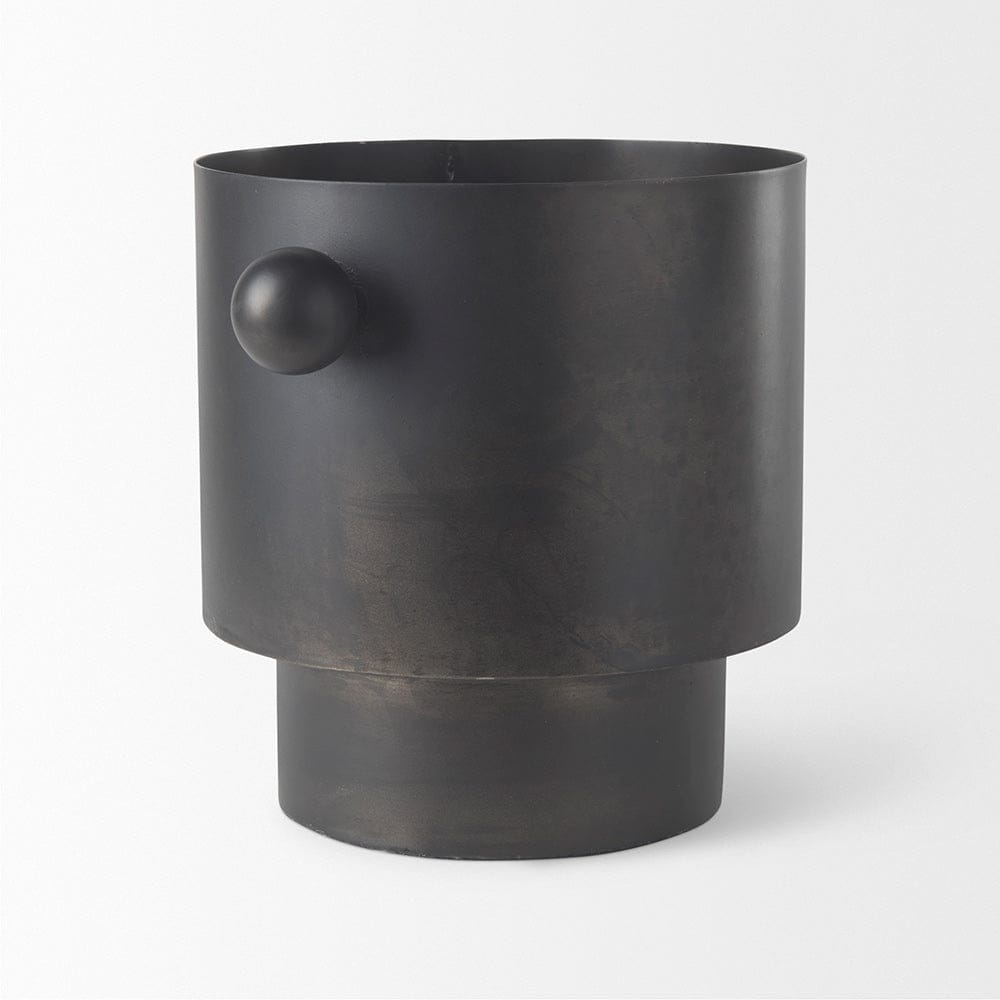 Mercana - Juno 8.5H Large Black Iron Vase - 69871 view 4