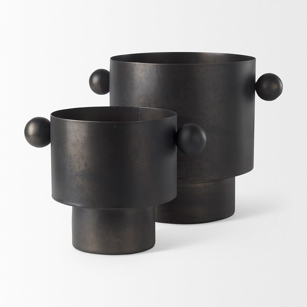 Mercana - Juno 8.5H Large Black Iron Vase - 69871 view 10
