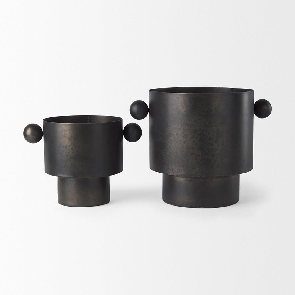 Mercana - Juno 8.5H Large Black Iron Vase - 69871 view 11