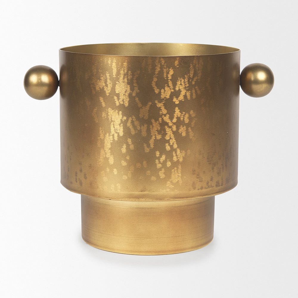 Mercana - Juno 8.5H Large Gold Iron Vase - 69867_CLOSEOUT view 2