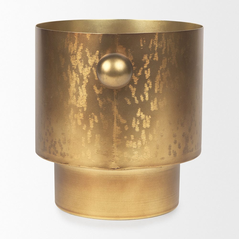 Mercana - Juno 8.5H Large Gold Iron Vase - 69867_CLOSEOUT view 3