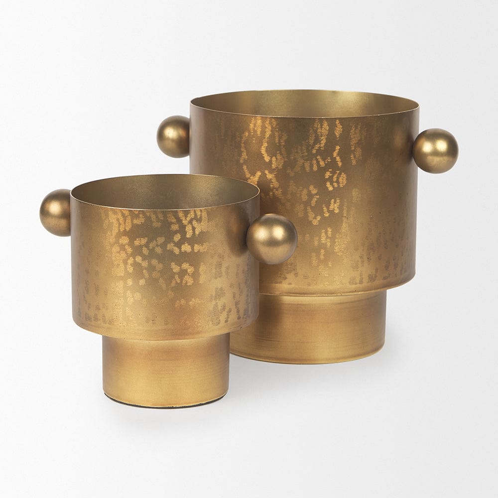 Mercana - Juno 8.5H Large Gold Iron Vase - 69867_CLOSEOUT view 9