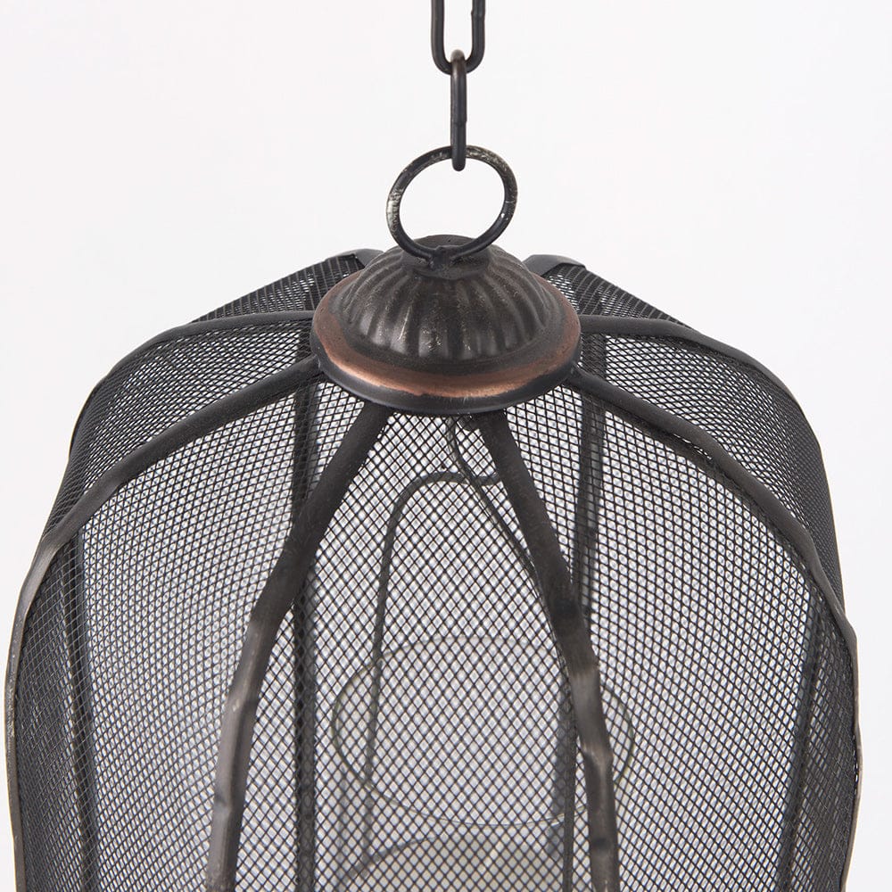 Mercana - Jutland Set of Three Black Metal Bird Cage Candle Holder Lanterns - 53275_CLOSEOUT view 4