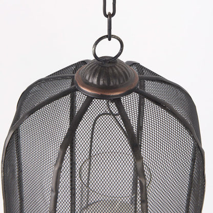 Mercana - Jutland Set of Three Black Metal Bird Cage Candle Holder Lanterns - 53275_CLOSEOUT view 4