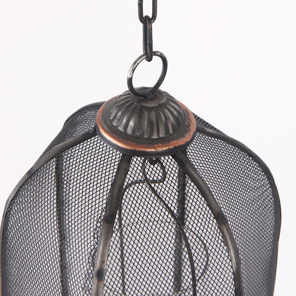 Mercana - Jutland Set of Three Black Metal Bird Cage Candle Holder Lanterns - 53275_CLOSEOUT view 5