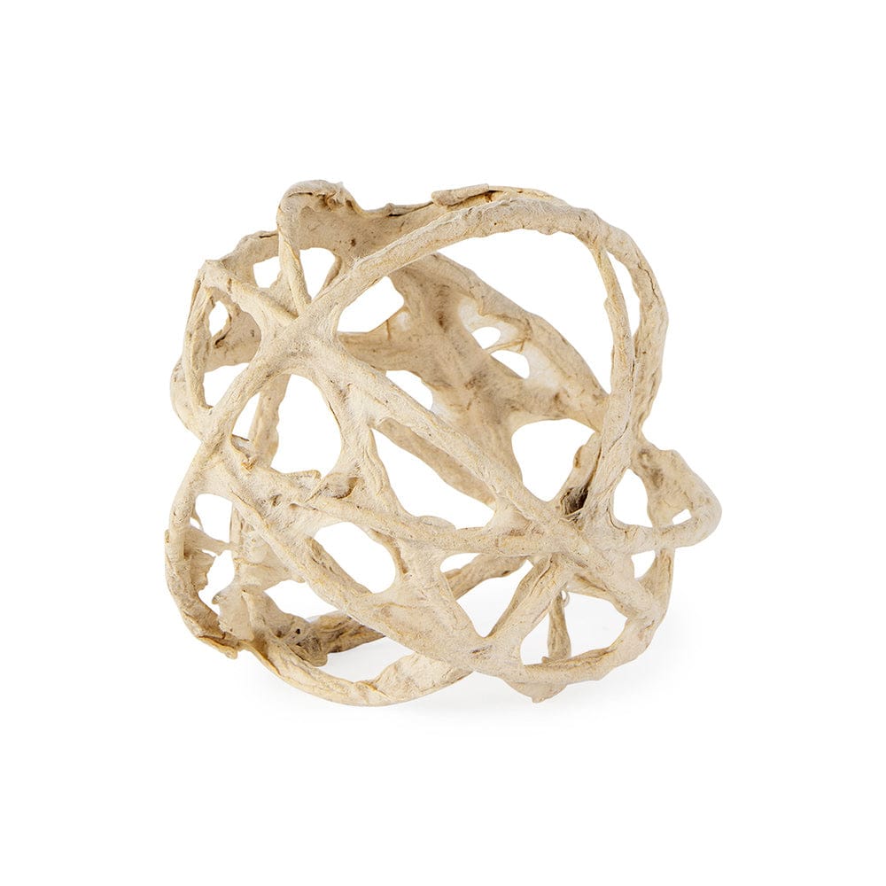 Mercana - Kali 4.5L x 4.5W x 4.5H Small Beige Decorative Metal and Paper Object - 69670_CLOSEOUT view 1