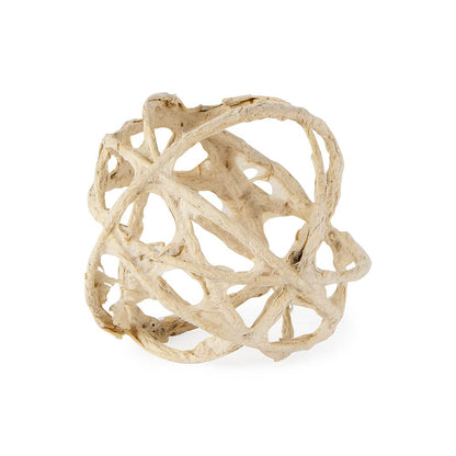 Mercana - Kali 4.5L x 4.5W x 4.5H Small Beige Decorative Metal and Paper Object - 69670_CLOSEOUT view 1