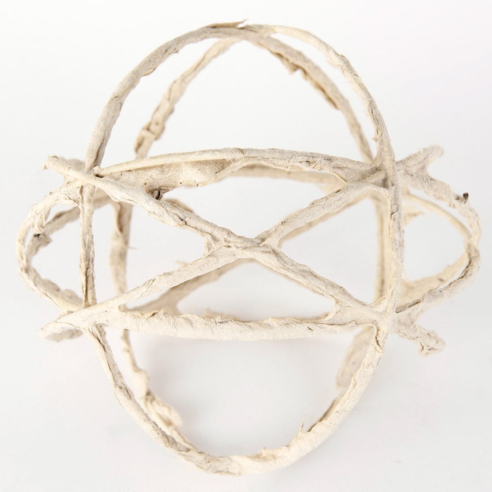 Mercana - Kali 6.7L x 6.7W x 6.7H Large Beige Decorative Metal and Paper Object - 69671 view 5