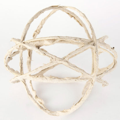 Mercana - Kali 6.7L x 6.7W x 6.7H Large Beige Decorative Metal and Paper Object - 69671 view 5
