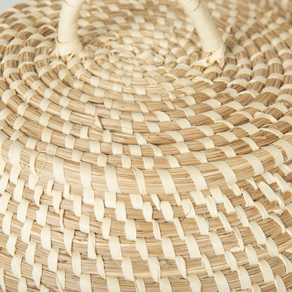 Mercana - Kalopa Seagrass Floor Baskets w/ Flat Handled Lid (Set of 2) - 70232 view 7
