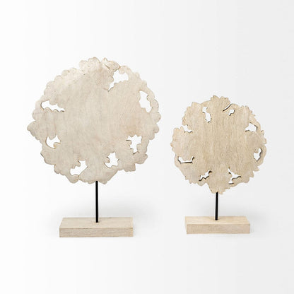 Mercana - Kamara I Small 12L x 4W White Washed Wood W/Antiqued Silver Botanical Decorative Object - 68169_CLOSEOUT view 4