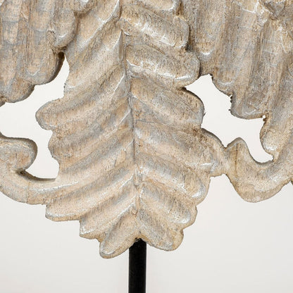 Mercana - Kamara II Large 16L x 4W White Washed Wood W/Antiqued Silver Botanical Decorative Object - 68170_CLOSEOUT view 2