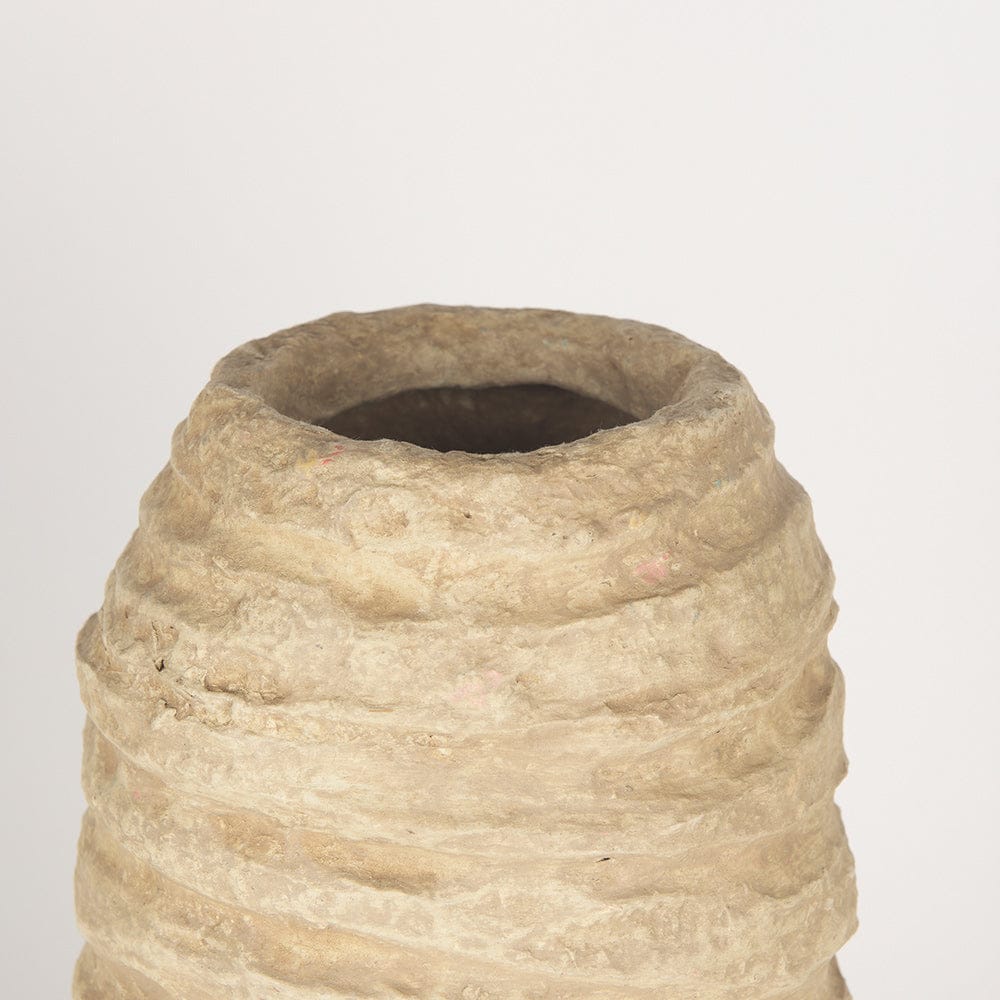 Mercana - Kamli Large Beige Paper Mache Vase - 70213_CLOSEOUT view 4