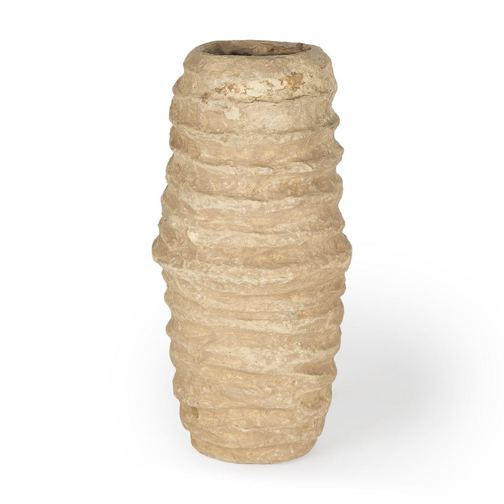 Mercana - Kamli Small Beige Paper Mache Vase - 70212 view 1