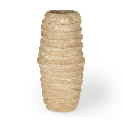 Mercana - Kamli Small Beige Paper Mache Vase - 70212 view 1