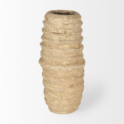 Mercana - Kamli Small Beige Paper Mache Vase - 70212 view 3