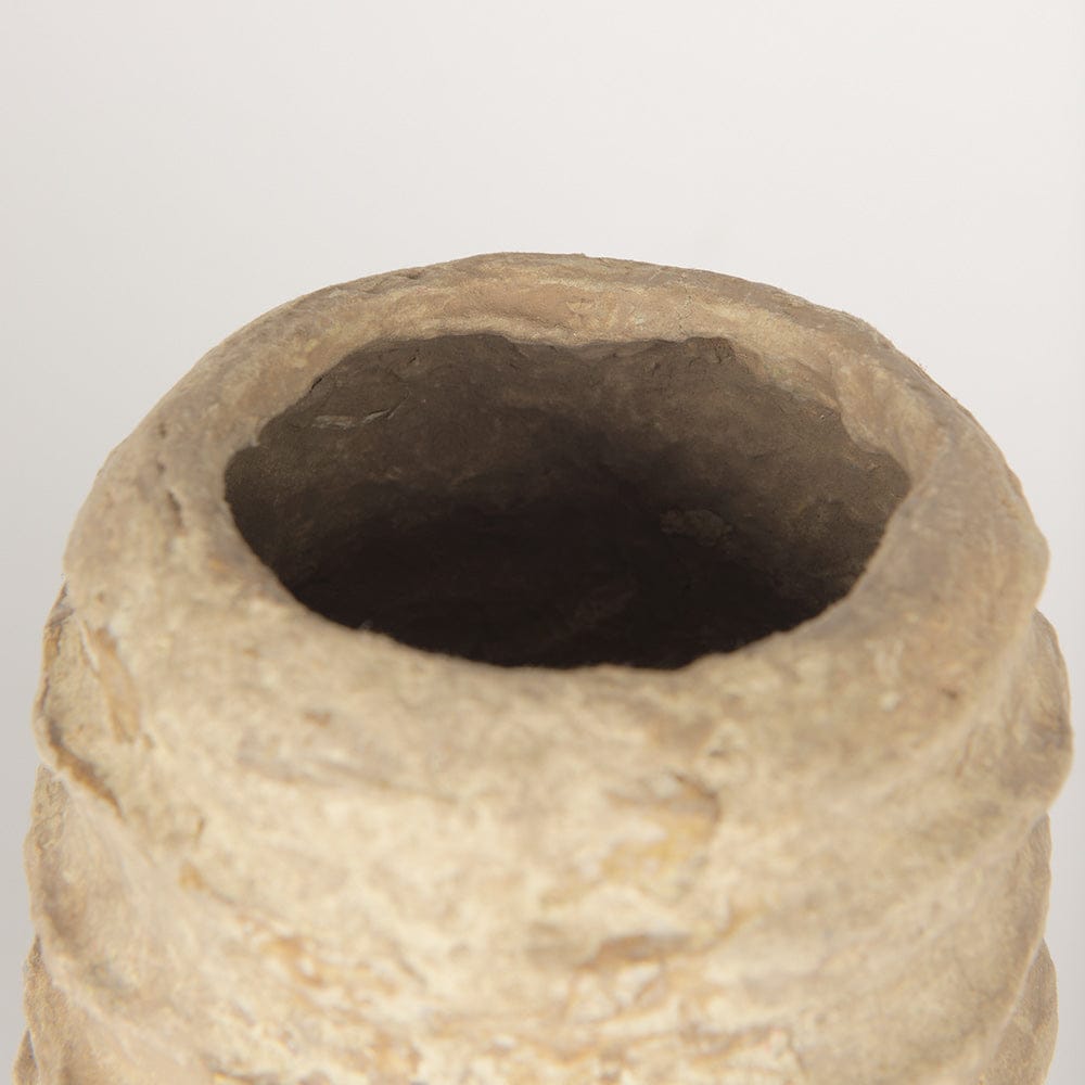 Mercana - Kamli Small Beige Paper Mache Vase - 70212 view 5
