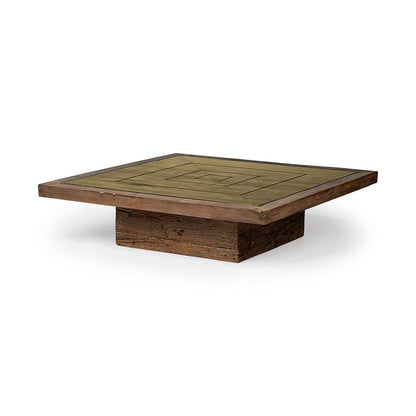 Mercana - Kandinsky 50" Square Brown Solid Wood Table & Base Coffee Table - 68449-AB view 1