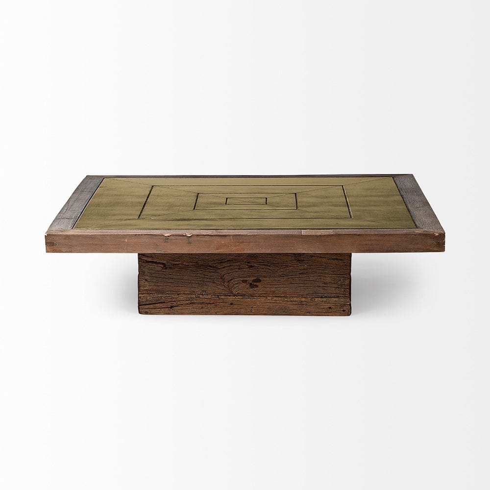 Mercana - Kandinsky 50" Square Brown Solid Wood Table & Base Coffee Table - 68449-AB view 3