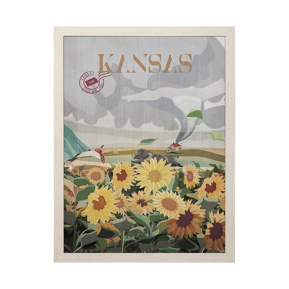 Mercana - Kansas Go USA L by Mercana Studio a Hand Embellished Decograph Framed Art Print - 13785 view 1