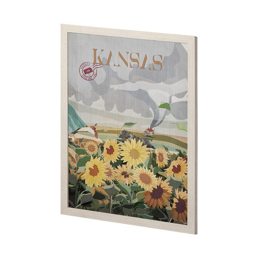Mercana - Kansas Go USA L by Mercana Studio a Hand Embellished Decograph Framed Art Print - 13785 view 2