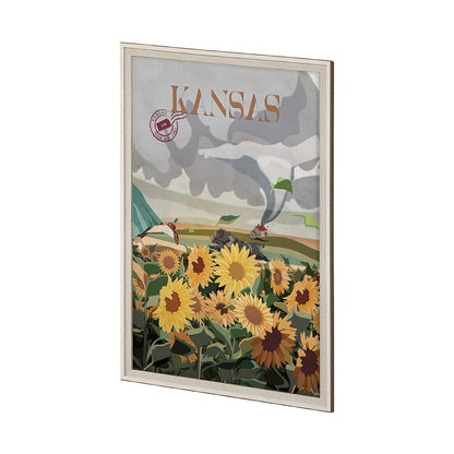 Mercana - Kansas Go USA XL by Mercana Studio a Hand Embellished Decograph Framed Art Print under Glass - 13798 view 2