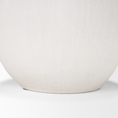 Mercana - Karakum I Short White Textured Ceramic Vase - 67678 view 5
