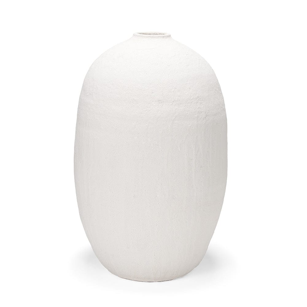 Mercana - Karakum II Large White Textured Ceramic Vase - 67679 view 1
