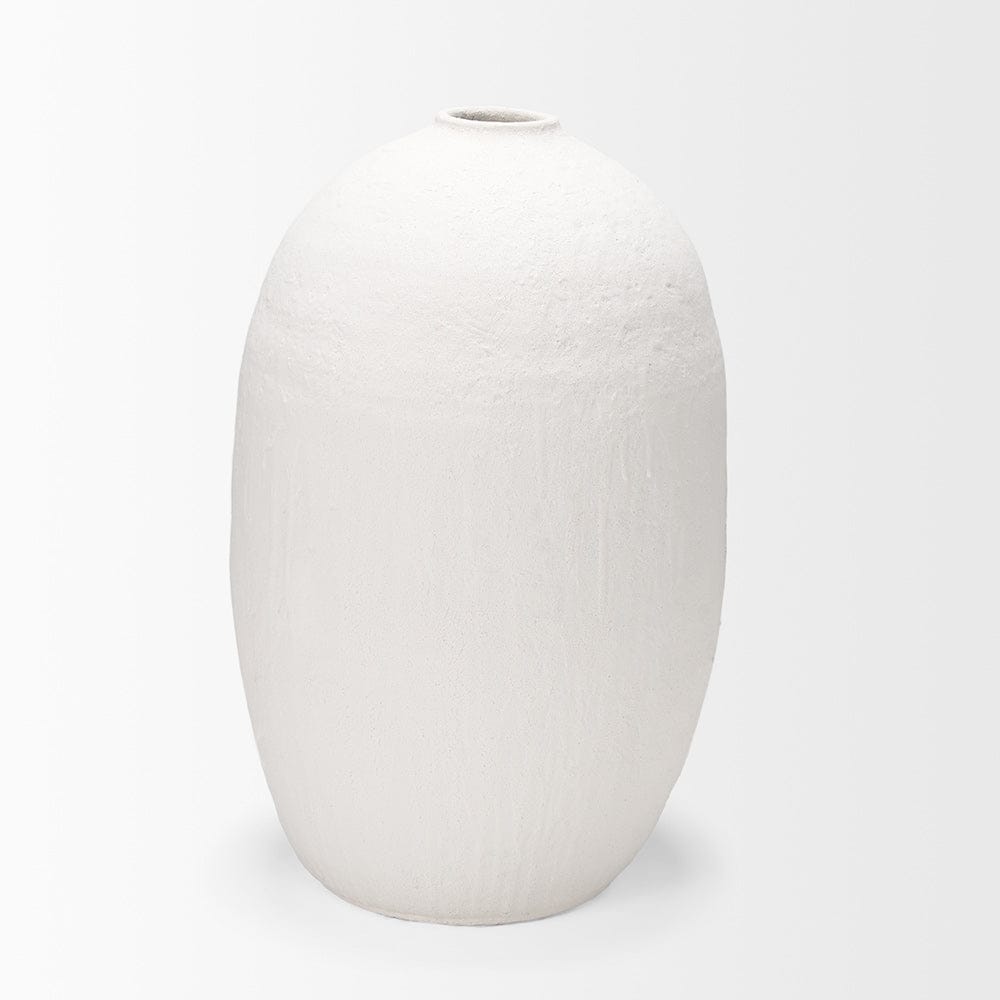 Mercana - Karakum II Large White Textured Ceramic Vase - 67679 view 2
