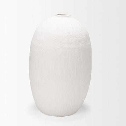 Mercana - Karakum II Large White Textured Ceramic Vase - 67679 view 2
