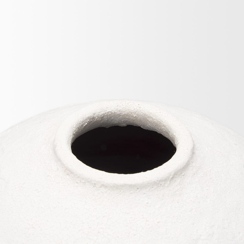 Mercana - Karakum II Large White Textured Ceramic Vase - 67679 view 3
