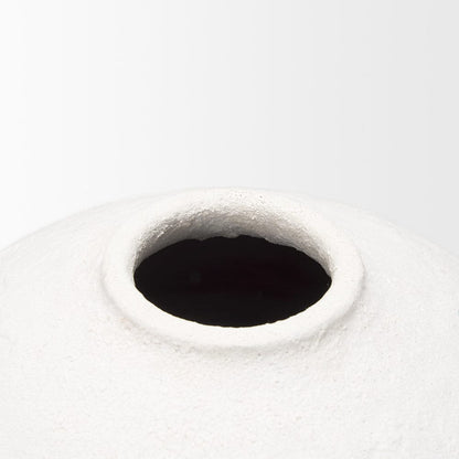 Mercana - Karakum II Large White Textured Ceramic Vase - 67679 view 3