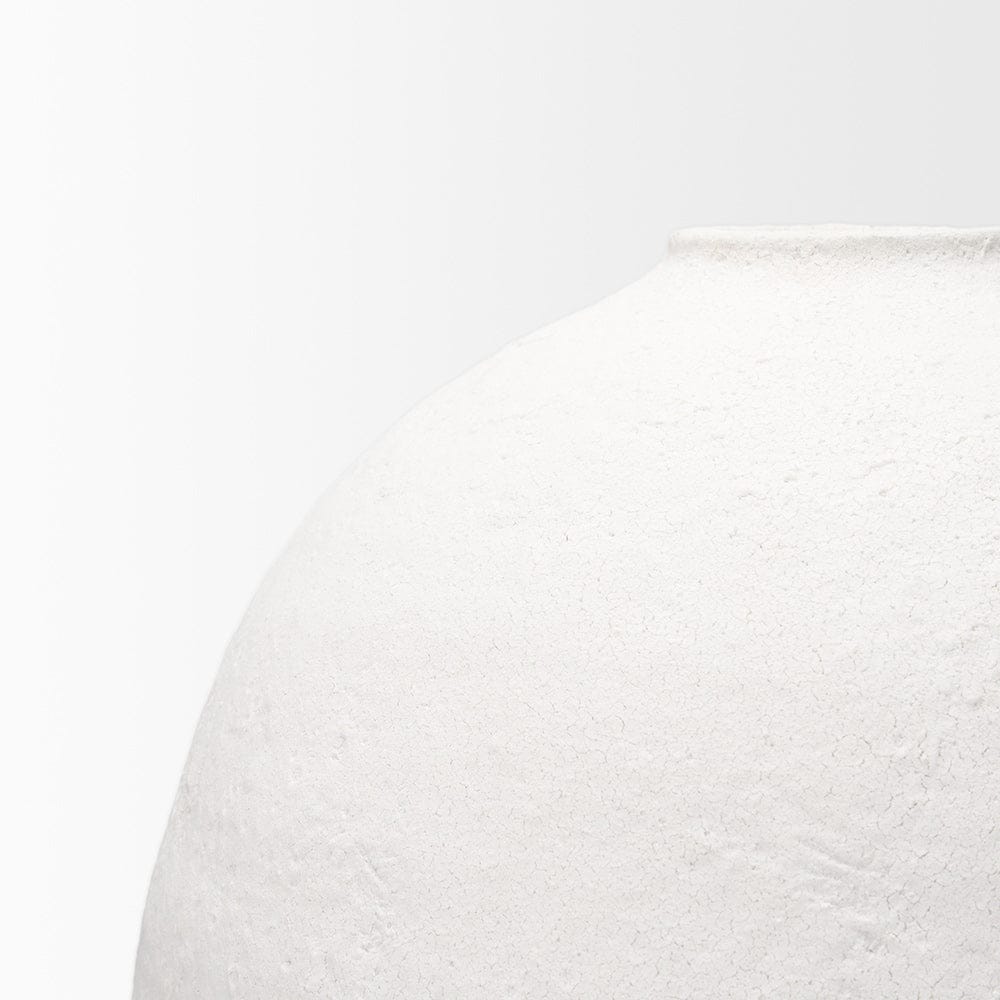 Mercana - Karakum II Large White Textured Ceramic Vase - 67679 view 4