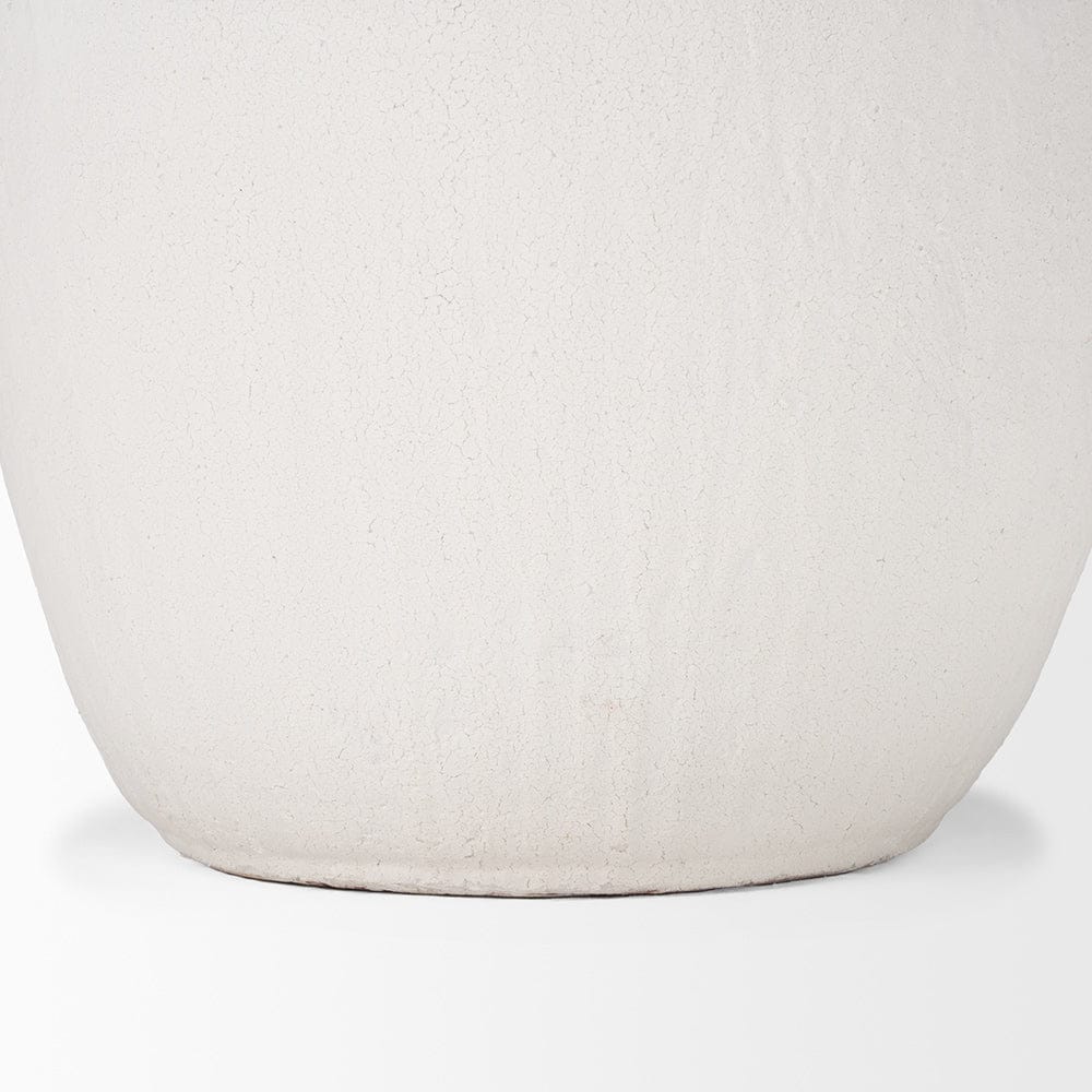 Mercana - Karakum II Large White Textured Ceramic Vase - 67679 view 5