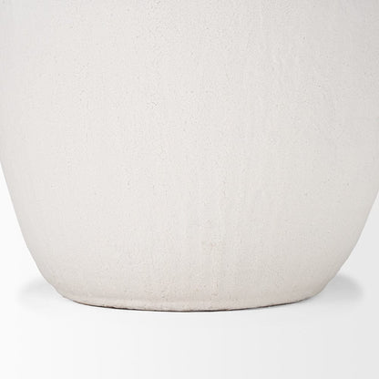 Mercana - Karakum II Large White Textured Ceramic Vase - 67679 view 5