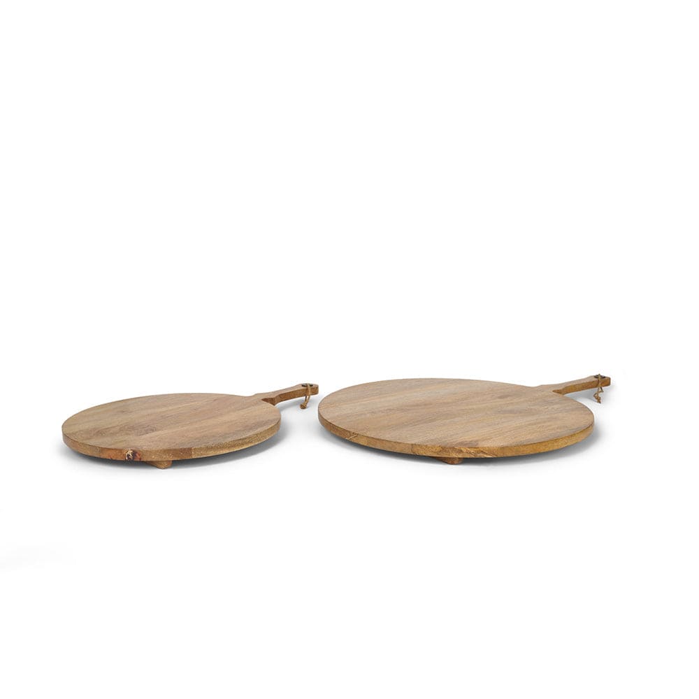 Mercana - Karana Natural Solid Wood Round Serving Boards - 70936 view 1