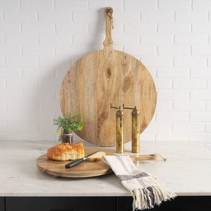 Mercana - Karana Natural Solid Wood Round Serving Boards - 70936 view 7