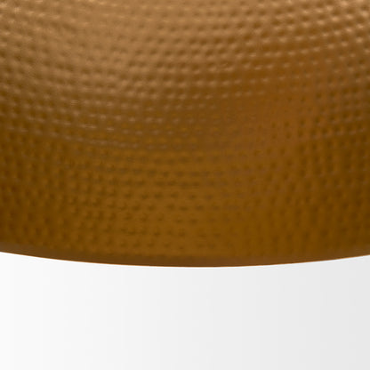 Mercana - Karina 24" Round Matte Black Hammered Metal Dome Pendant Light - 70057 view 7