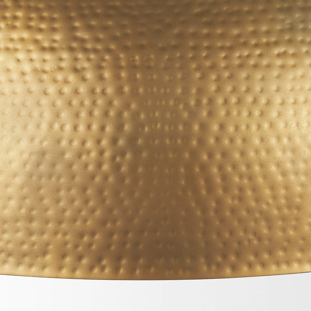 Mercana - Karina 36" Round Brass-tone Hammered Metal Dome Pendant Light - 70101 view 6