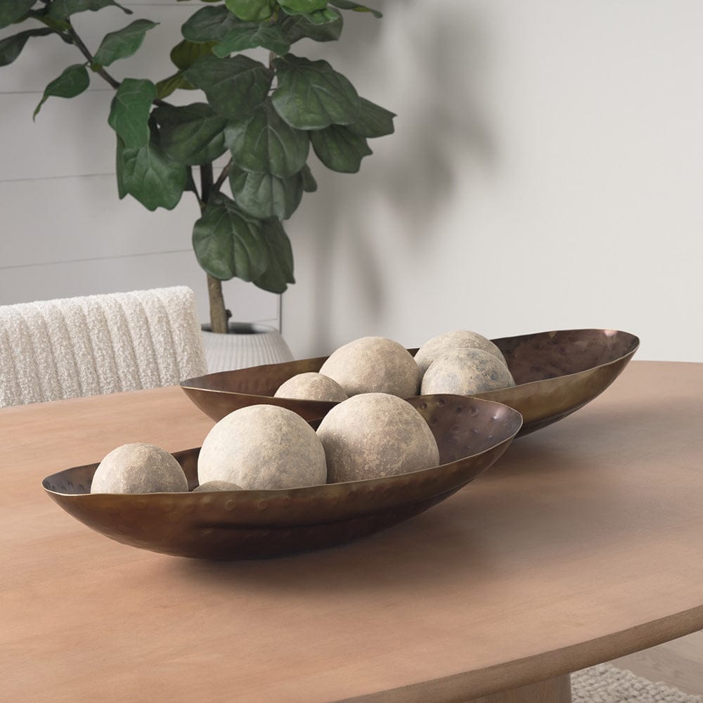 Mercana - Karmen Gold Hammered Oversized Bowls (Set of 2) - 69075_CLOSEOUT view 7