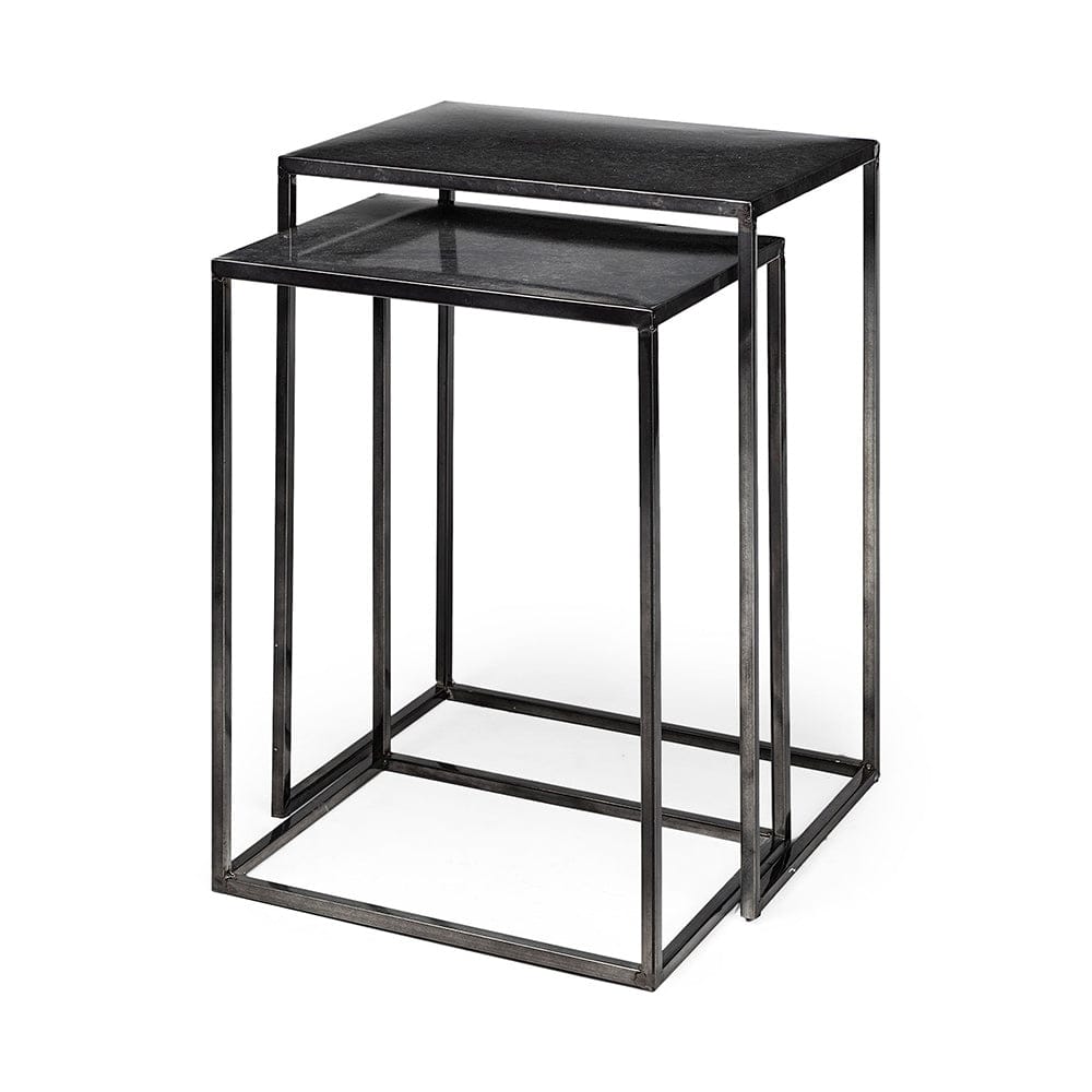Mercana - Kasey 17.7L x 12.6W x 24.4H Galvanized Metal Nesting Accent Tables (Set of 2) - 69338 view 1